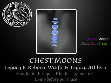 Second Life Marketplace - Hexxe Bag- BLACK- Chest Moons